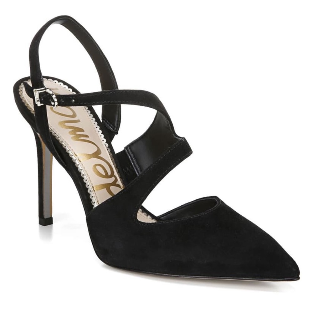 Black Hollyn Strappy Pointed Toe Pump